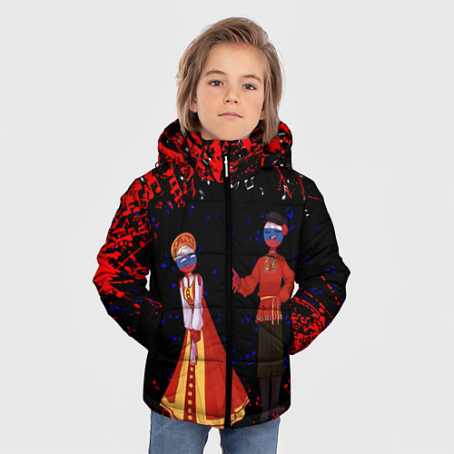 Зимняя куртка для мальчика CountryHumans / 3D-Светло-серый – фото 3