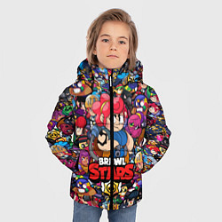 Куртка зимняя для мальчика BRAWL STARS: PAM, цвет: 3D-черный — фото 2