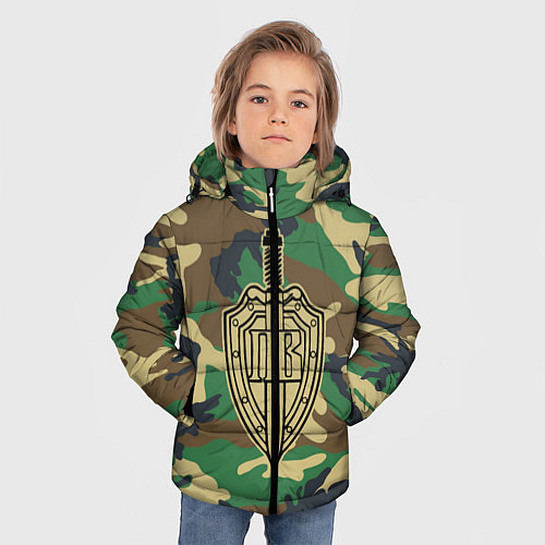 Зимняя куртка для мальчика Пограничные Войска / 3D-Светло-серый – фото 3