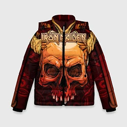 Куртка зимняя для мальчика Iron Maiden, цвет: 3D-красный