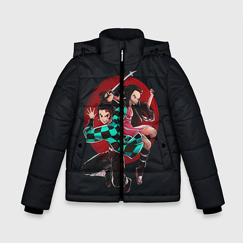 Зимняя куртка для мальчика KIMETSU NO YAIBA / 3D-Красный – фото 1