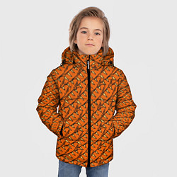 Куртка зимняя для мальчика Хлебушек, цвет: 3D-черный — фото 2