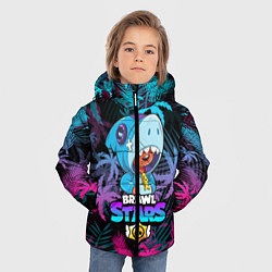 Куртка зимняя для мальчика BRAWL STARS LEON SHARK, цвет: 3D-черный — фото 2