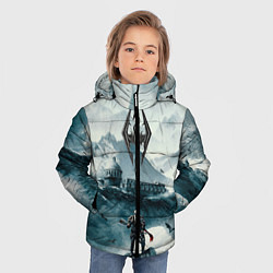 Куртка зимняя для мальчика Skyrim Warrior, цвет: 3D-черный — фото 2