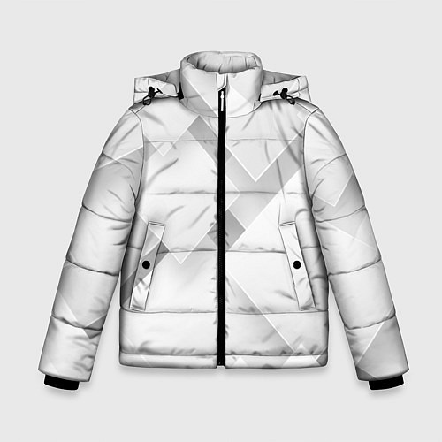 Зимняя куртка для мальчика Геометрическая Абстракция / 3D-Красный – фото 1
