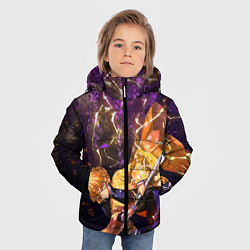 Куртка зимняя для мальчика KIMETSU NO YAIBA, цвет: 3D-светло-серый — фото 2