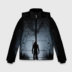 Куртка зимняя для мальчика ВЕДЬМАК, цвет: 3D-светло-серый