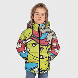 Куртка зимняя для мальчика Монстры в сборе, цвет: 3D-черный — фото 2