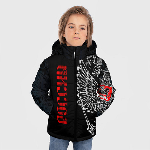 Зимняя куртка для мальчика Россия / 3D-Светло-серый – фото 3