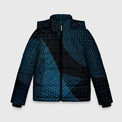 Куртка зимняя для мальчика Сетка, цвет: 3D-черный
