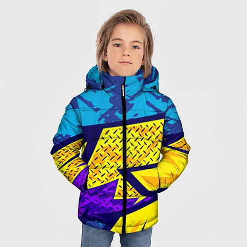 Зимняя куртка для мальчика Bona Fide Одежда для фитнеса / 3D-Светло-серый – фото 3