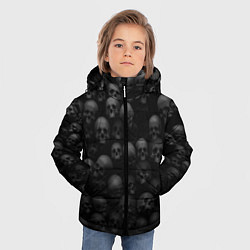 Куртка зимняя для мальчика ЧЕРЕПА, цвет: 3D-черный — фото 2