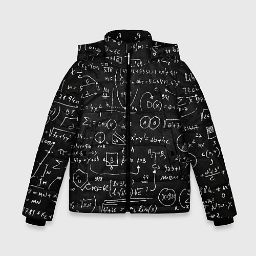 Зимняя куртка для мальчика Математические формулы / 3D-Красный – фото 1