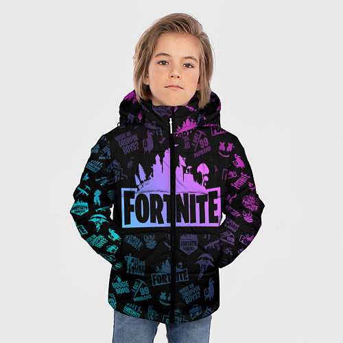 Зимняя куртка для мальчика FORTNITE / 3D-Светло-серый – фото 3
