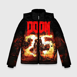 Куртка зимняя для мальчика DOOM 25 years, цвет: 3D-черный