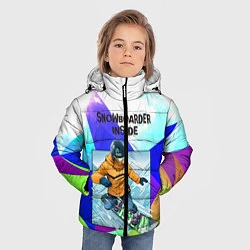 Куртка зимняя для мальчика Сноуборд, цвет: 3D-черный — фото 2