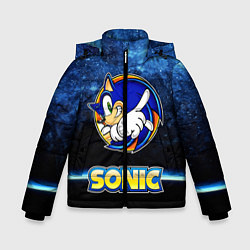 Куртка зимняя для мальчика Соник Сега, цвет: 3D-черный