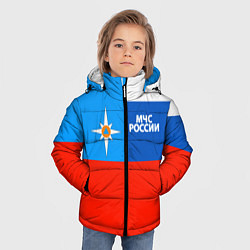 Куртка зимняя для мальчика Флаг МЧС России, цвет: 3D-светло-серый — фото 2
