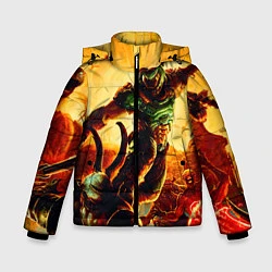 Куртка зимняя для мальчика Doom Eternal, цвет: 3D-черный