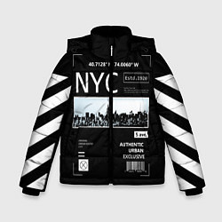 Куртка зимняя для мальчика Off-White: NYC, цвет: 3D-светло-серый