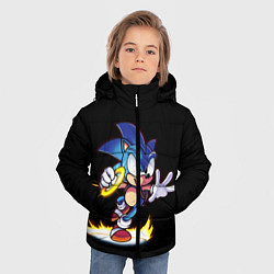 Куртка зимняя для мальчика Sonic, цвет: 3D-черный — фото 2
