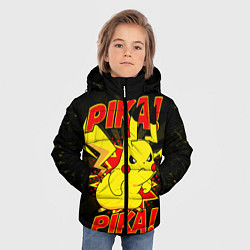 Куртка зимняя для мальчика ПИКАЧУ, цвет: 3D-черный — фото 2