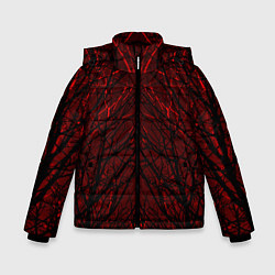 Куртка зимняя для мальчика Ветви, цвет: 3D-красный