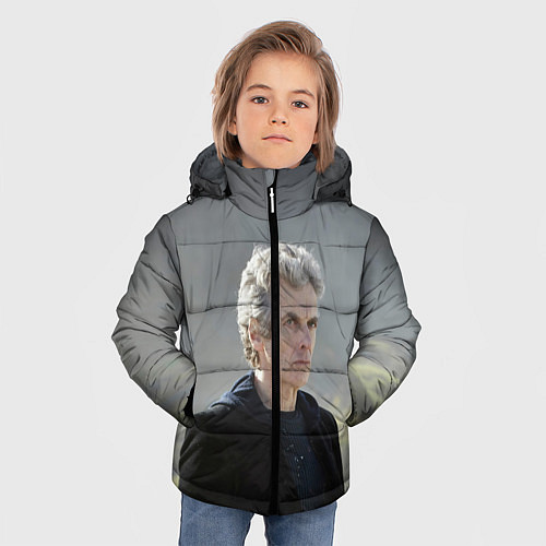 Зимняя куртка для мальчика ДОКТОР КТО / 3D-Светло-серый – фото 3