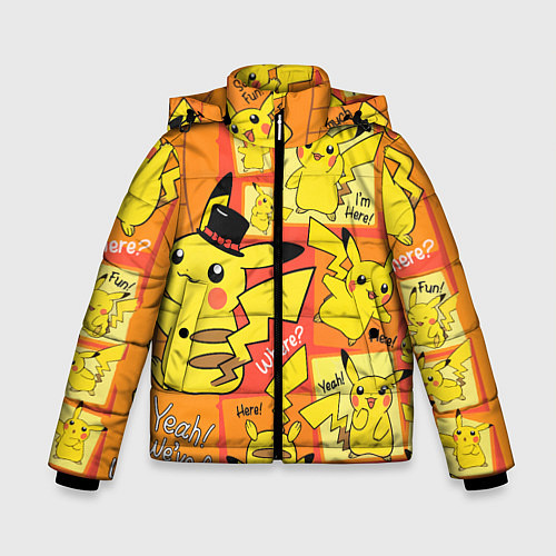 Зимняя куртка для мальчика Pikachu / 3D-Красный – фото 1