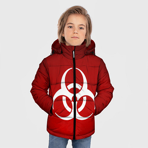Зимняя куртка для мальчика Plague Inc / 3D-Светло-серый – фото 3