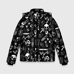 Куртка зимняя для мальчика Minecraft pattern, цвет: 3D-черный