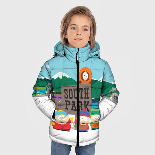 Зимняя куртка для мальчика Южный Парк / 3D-Светло-серый – фото 3