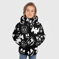 Куртка зимняя для мальчика Marshmello ЧБ, цвет: 3D-черный — фото 2