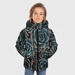 Куртка зимняя для мальчика Цветы Розы, цвет: 3D-светло-серый — фото 2