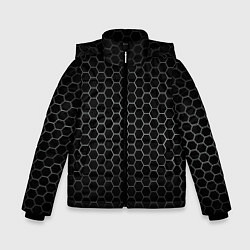 Куртка зимняя для мальчика СЕРЫЕ СОТЫ, цвет: 3D-черный