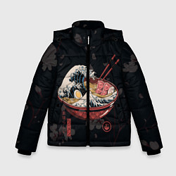 Куртка зимняя для мальчика Сакура и рамен, цвет: 3D-черный