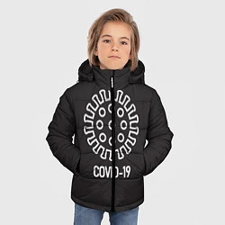 Куртка зимняя для мальчика COVID-19, цвет: 3D-черный — фото 2