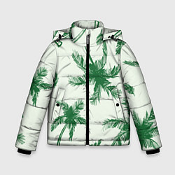 Куртка зимняя для мальчика Пальмовый рай, цвет: 3D-светло-серый