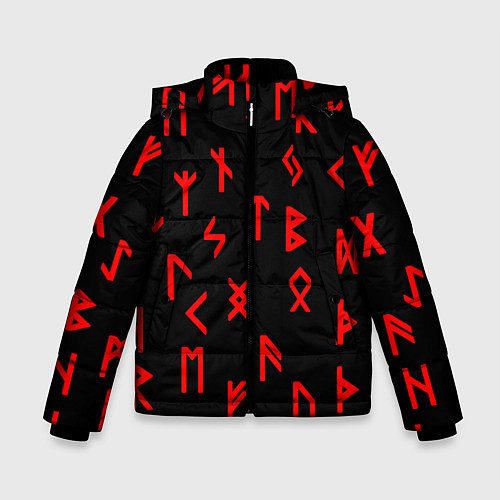 Зимняя куртка для мальчика КРАСНЫЕ РУНЫ / 3D-Красный – фото 1