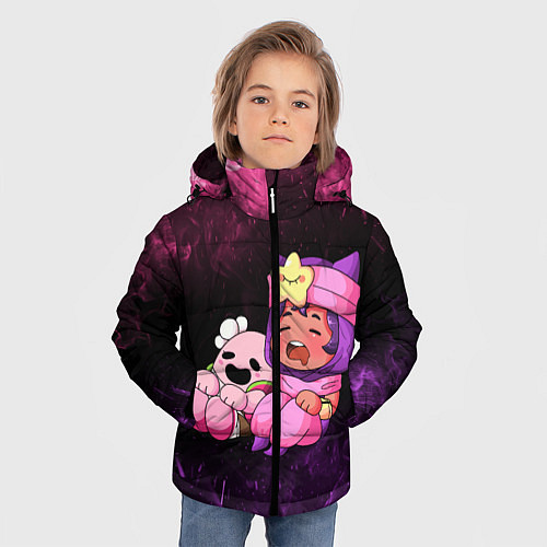 Зимняя куртка для мальчика Бравл Старс Сэнди / 3D-Светло-серый – фото 3