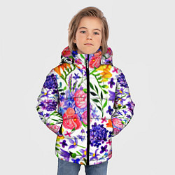 Куртка зимняя для мальчика Весенняя пора Акварель, цвет: 3D-черный — фото 2