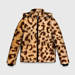 Куртка зимняя для мальчика Леопард, цвет: 3D-красный