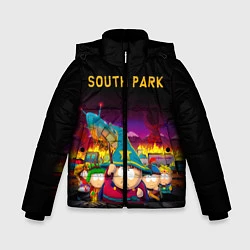 Куртка зимняя для мальчика Южный Парк, цвет: 3D-черный