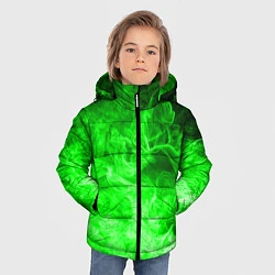 Куртка зимняя для мальчика ОГОНЬ GREEN NEON, цвет: 3D-светло-серый — фото 2