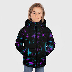 Куртка зимняя для мальчика ЗВЕЗДЫ NEON, цвет: 3D-черный — фото 2