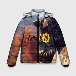 Куртка зимняя для мальчика FALLOUT76, цвет: 3D-светло-серый
