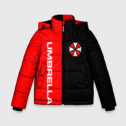 Куртка зимняя для мальчика Umbrella Corporation, цвет: 3D-светло-серый
