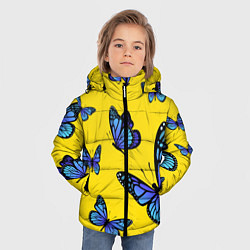 Куртка зимняя для мальчика БАБОЧКИ, цвет: 3D-черный — фото 2