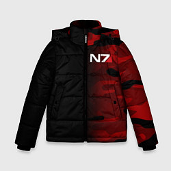 Куртка зимняя для мальчика MASS EFFECT N7, цвет: 3D-черный