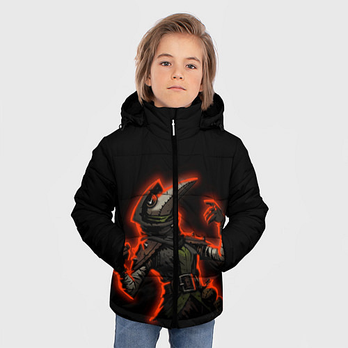 Зимняя куртка для мальчика I'm Doctor Plague / 3D-Светло-серый – фото 3